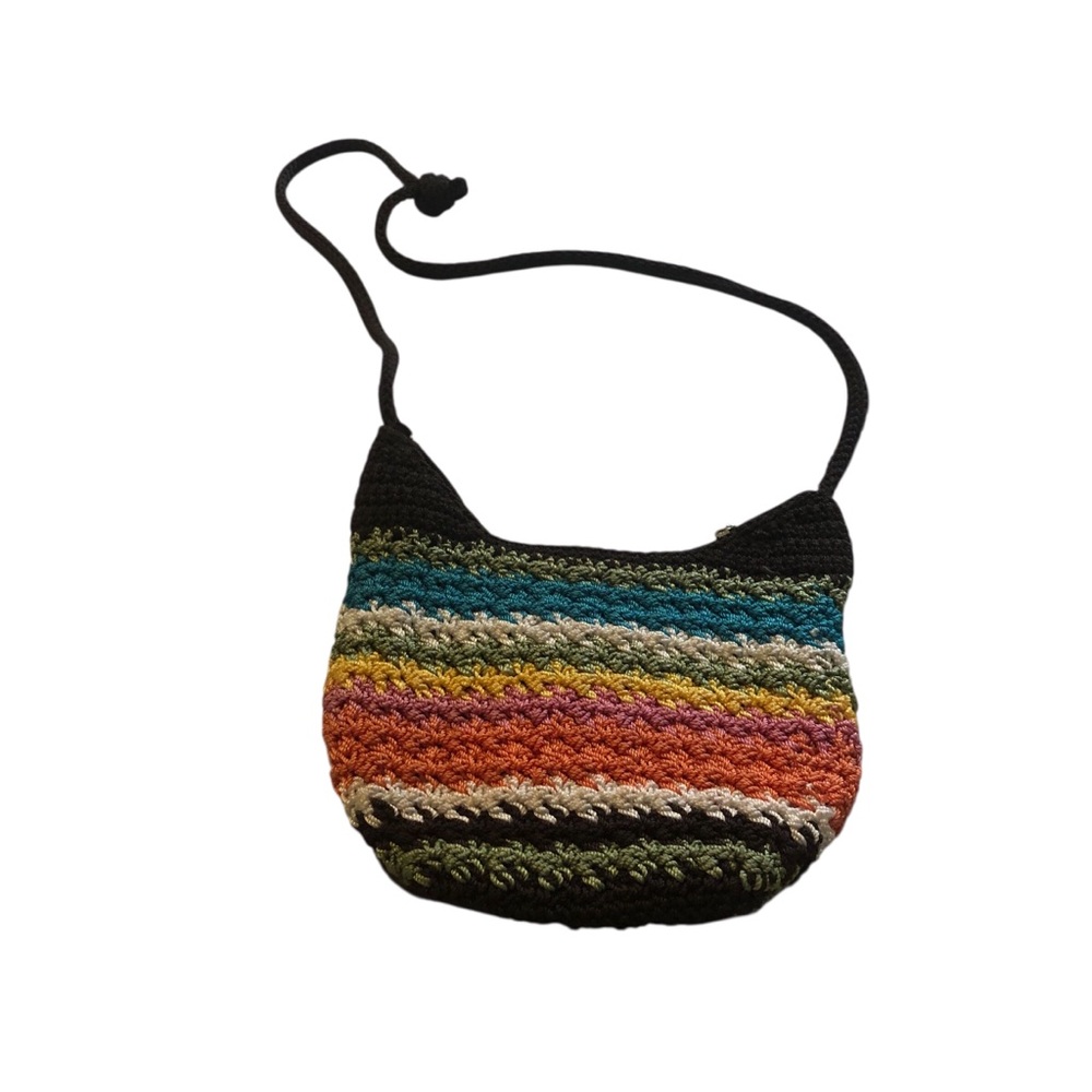 The Sak Multicolored Crochet Woven Shoulder Bag Very Good Condition